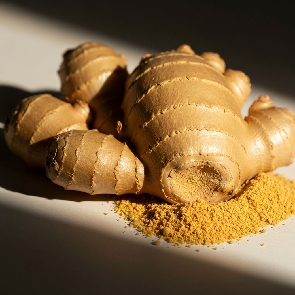 Fresh ginger rhizome